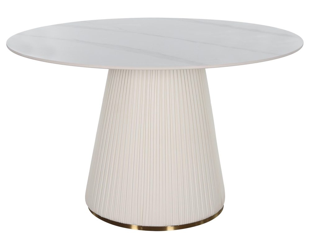 Stół 120cm Stożkowa Podstawa Blat Marmur – Virtus