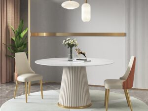 miniaturka Stół 120cm Stożkowa Podstawa Blat Marmur – Virtus