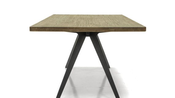 miniaturka Modern Vintage Stół Drewniany Grafitowe Metalowe Nogi – Valore