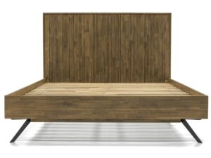 Retro Łóżko Modern Vintage 3D Wezgłowie Grafitowe Nogi – Valore