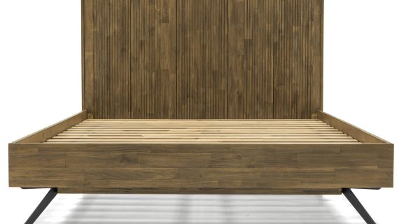 Retro Łóżko Modern Vintage 3D Wezgłowie Grafitowe Nogi – Valore