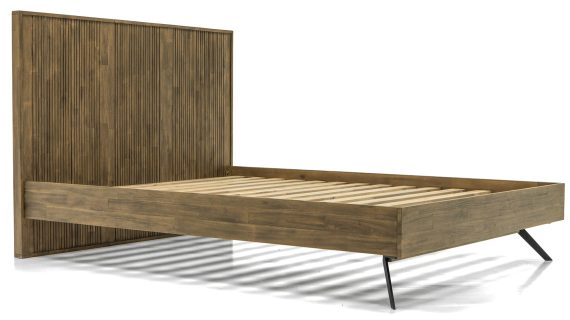 miniaturka Retro Łóżko Modern Vintage 3D Wezgłowie Grafitowe Nogi – Valore