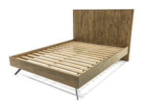 miniaturka Retro Łóżko Modern Vintage 3D Wezgłowie Grafitowe Nogi – Valore