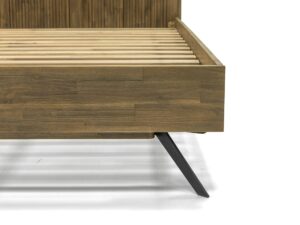 miniaturka Retro Łóżko Modern Vintage 3D Wezgłowie Grafitowe Nogi – Valore