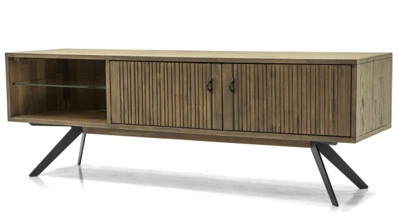 RTV Komoda Vintage Modern 3D Fronty z Lamelami – Valore