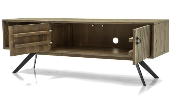 miniaturka RTV Komoda Vintage Modern 3D Fronty z Lamelami – Valore