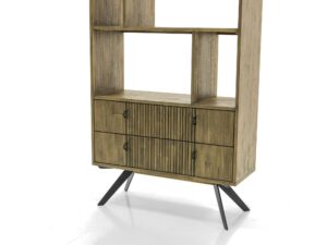 miniaturka Vintage Modern Regał z Lamelami Metalowe Nogi – Valore