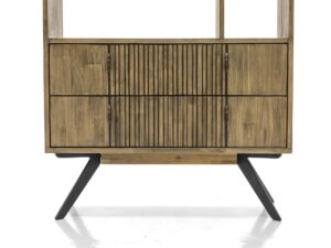 miniaturka Vintage Modern Regał z Lamelami Metalowe Nogi – Valore