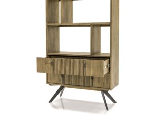 miniaturka Vintage Modern Regał z Lamelami Metalowe Nogi – Valore