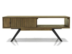 miniaturka Kawowy Stolik Retro z Przegrodą Grafitowe Nogi – Valore