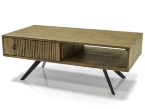 miniaturka Kawowy Stolik Retro z Przegrodą Grafitowe Nogi – Valore