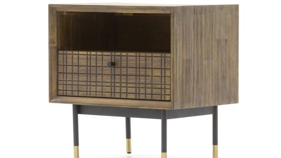 miniaturka Zestaw Sypialniany Łóżko 180cm Dwie Szafki Nocne – Enigma