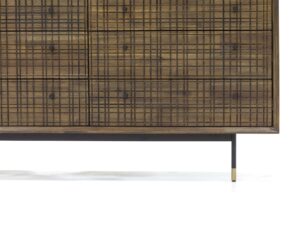 miniaturka Drewniana Szafka Retro 3D ze Złotym Akcentem – Enigma