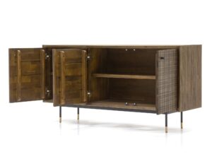 miniaturka Retro Komoda ze Szczotkowanego Drewna Akacji – Enigma