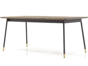 Retro Stół ze Złotymi Akcentami Metalowe Nogi – Enigma