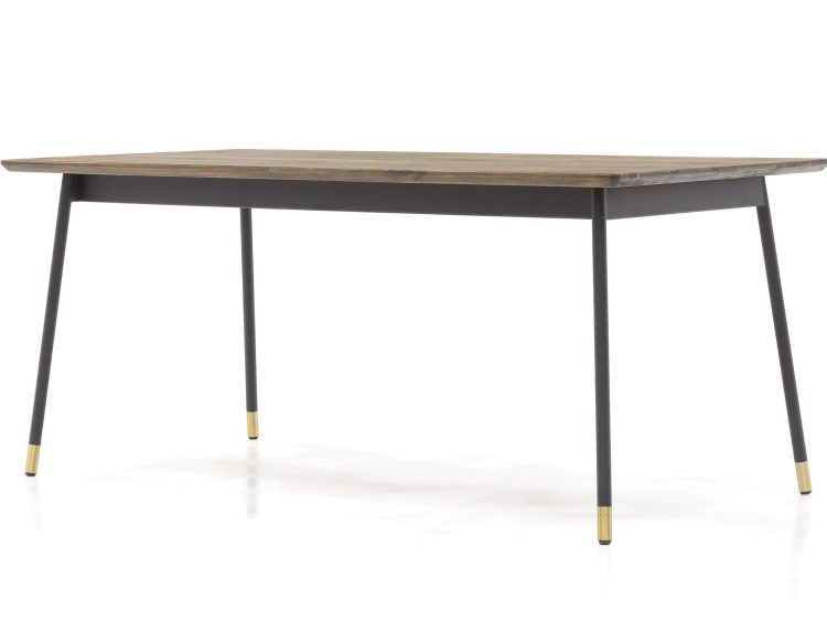 Retro stół ze złotymi akcentami