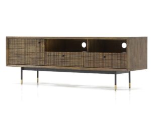 miniaturka Drewniana Komoda RTV Retro Metalowe Akcenty – Enigma