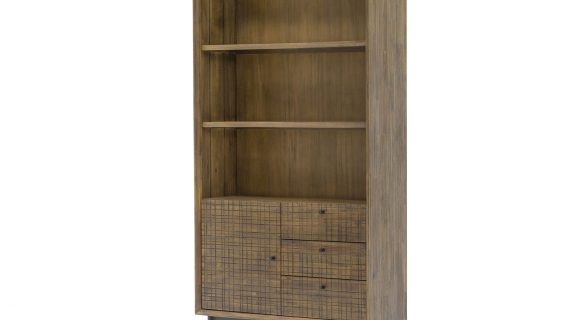 Retro Regał Drewniany z Metalowymi Nóżkami – Enigma