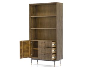 miniaturka Retro Regał Drewniany z Metalowymi Nóżkami – Enigma