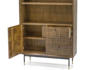 miniaturka Retro Regał Drewniany z Metalowymi Nóżkami – Enigma