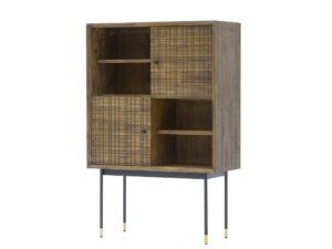 miniaturka Retro Komoda Drewniana 3D ze Złotymi Akcentami – Enigma