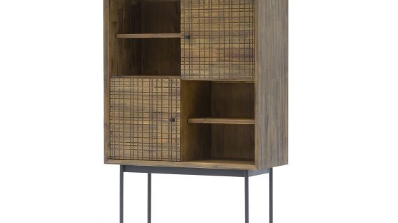 miniaturka Retro Komoda Drewniana 3D ze Złotymi Akcentami – Enigma