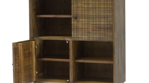 miniaturka Retro Komoda Drewniana 3D ze Złotymi Akcentami – Enigma