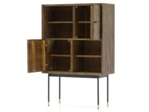 miniaturka Retro Komoda Drewniana 3D ze Złotymi Akcentami – Enigma