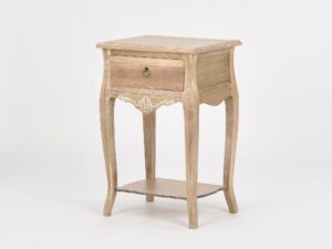 miniaturka Szafka nocna jasnobrązowa z metalowym uchwytem – Viva