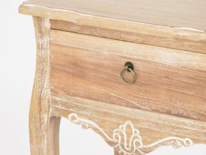 miniaturka Szafka nocna jasnobrązowa z metalowym uchwytem – Viva