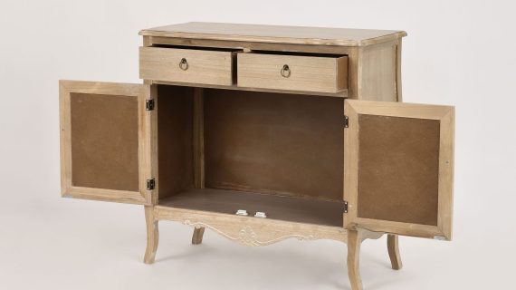 miniaturka Komoda prowansalska z rzeźbieniami i jasnobrązowym blatem – Viva