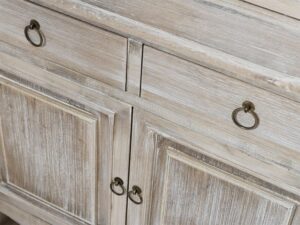 miniaturka Kredens z bielonego drewna paulowni na giętych nóżkach – Viva