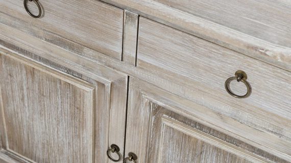 miniaturka Kredens z bielonego drewna paulowni na giętych nóżkach – Viva