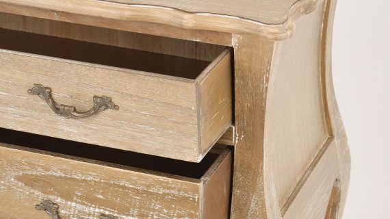 miniaturka Komoda jasnobrązowa z metalowym uchwytem w stylu prowansalskim – Viva