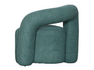 miniaturka Szmaragdowy Fotel Tkanina Boucle Srebrny Połysk – Zenith