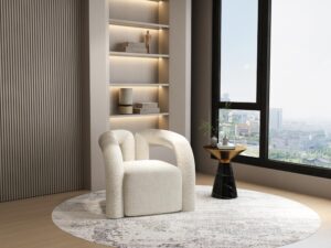 miniaturka Czarny Stolik Stożkowa Podstawa Złoty Blat Stalowy – Virtus