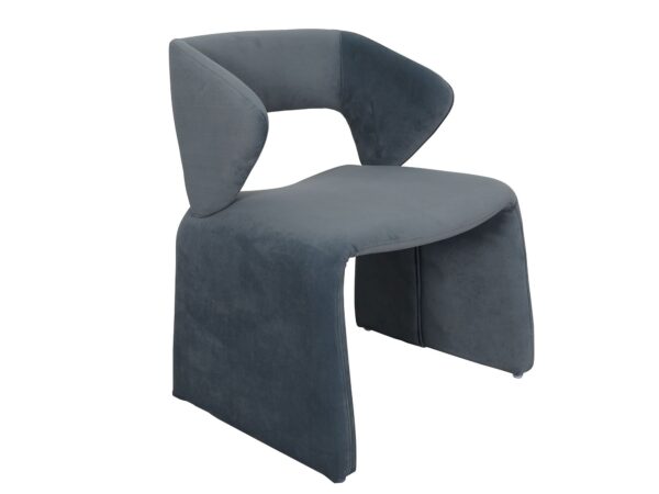 Grafitowe krzesło tapicerowane