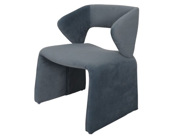 Zestaw dwóch krzeseł w kolorze ciemnoszarym z wycięciem w oparciu