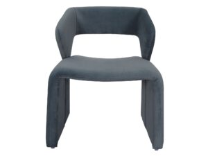 miniaturka Grafitowe Krzesło Tapicerowane Welurowa Tkanina – Zenith