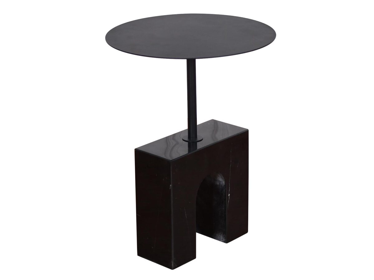 Czarny Stolik Marmurowa Podstawa Łuk Triumfalny – Virtus