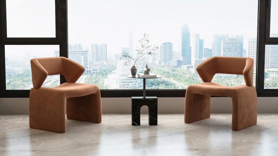 miniaturka Czarny Stolik Marmurowa Podstawa Łuk Triumfalny – Virtus