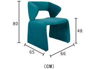 miniaturka Morskie Krzesło Tapicerowane Welur Nowoczesne – Zenith
