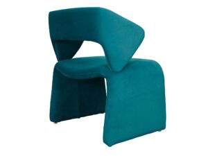 miniaturka Morskie Krzesło Tapicerowane Welur Nowoczesne – Zenith