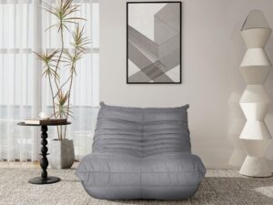 miniaturka Szary Fotel Ikonowy Pikowanie Pionowa Linia – Zenith