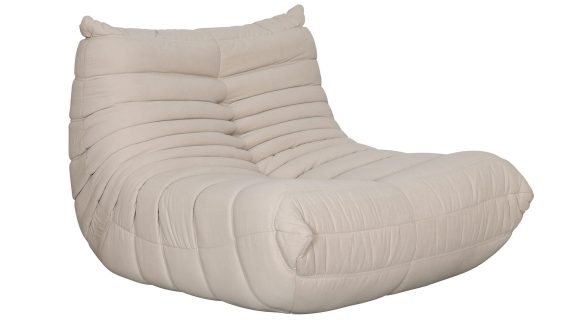 Beżowy Fotel Ikonowy Pikowanie Centralne Przeszycie – Zenith