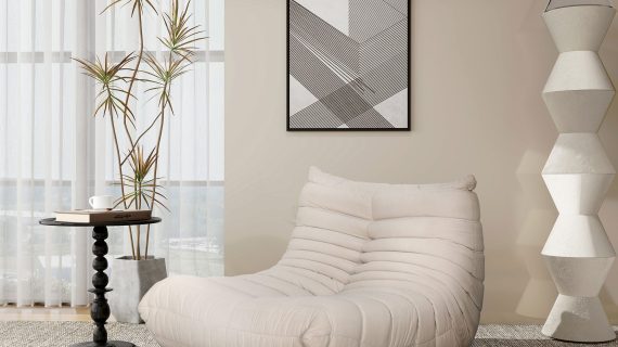 miniaturka Beżowy Fotel Ikonowy Pikowanie Centralne Przeszycie – Zenith