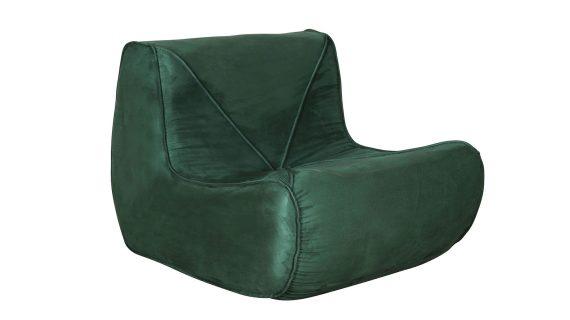 miniaturka Fotel z Podnóżkiem Butelkowa Zieleń Welur – Zenith