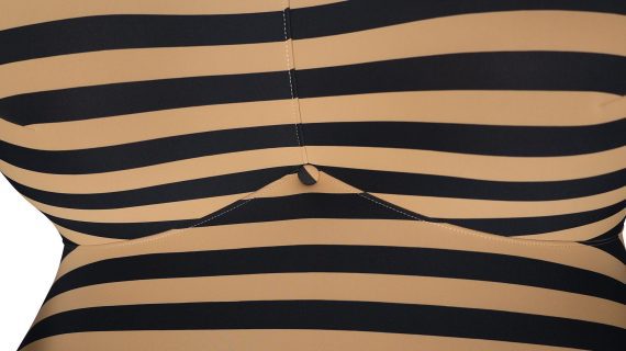 miniaturka Fotel z Podnóżkiem Organiczna Forma Beżowo-Czarny – Zenith