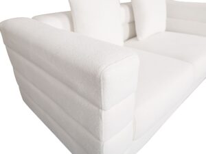 miniaturka Sofa Dwuosobowa Elegancka Ecru Tkanina Boucle – Zenith