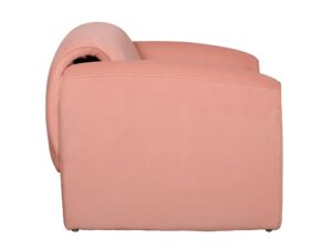 miniaturka Brzoskwiniowy Fotel Welurowy Geometryczny Styl – Zenith